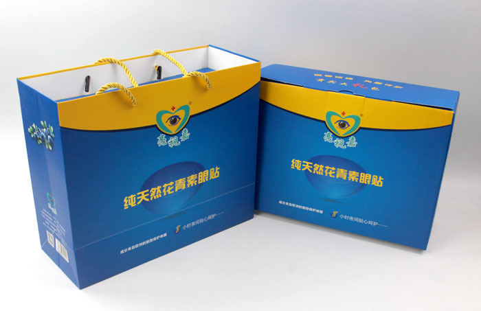 哪里可以做禮盒包裝？護(hù)眼神器亮視嘉護(hù)眼貼禮盒包裝+手提袋套裝出自長(zhǎng)沙印刷廠